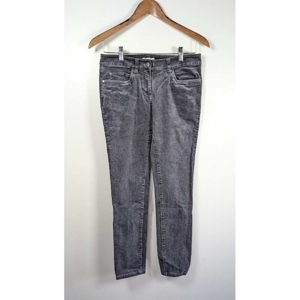 Eileen Fisher Corduroy Pants Sz 2 Stretch Organic Slim Minimalist Low Rise Ankle